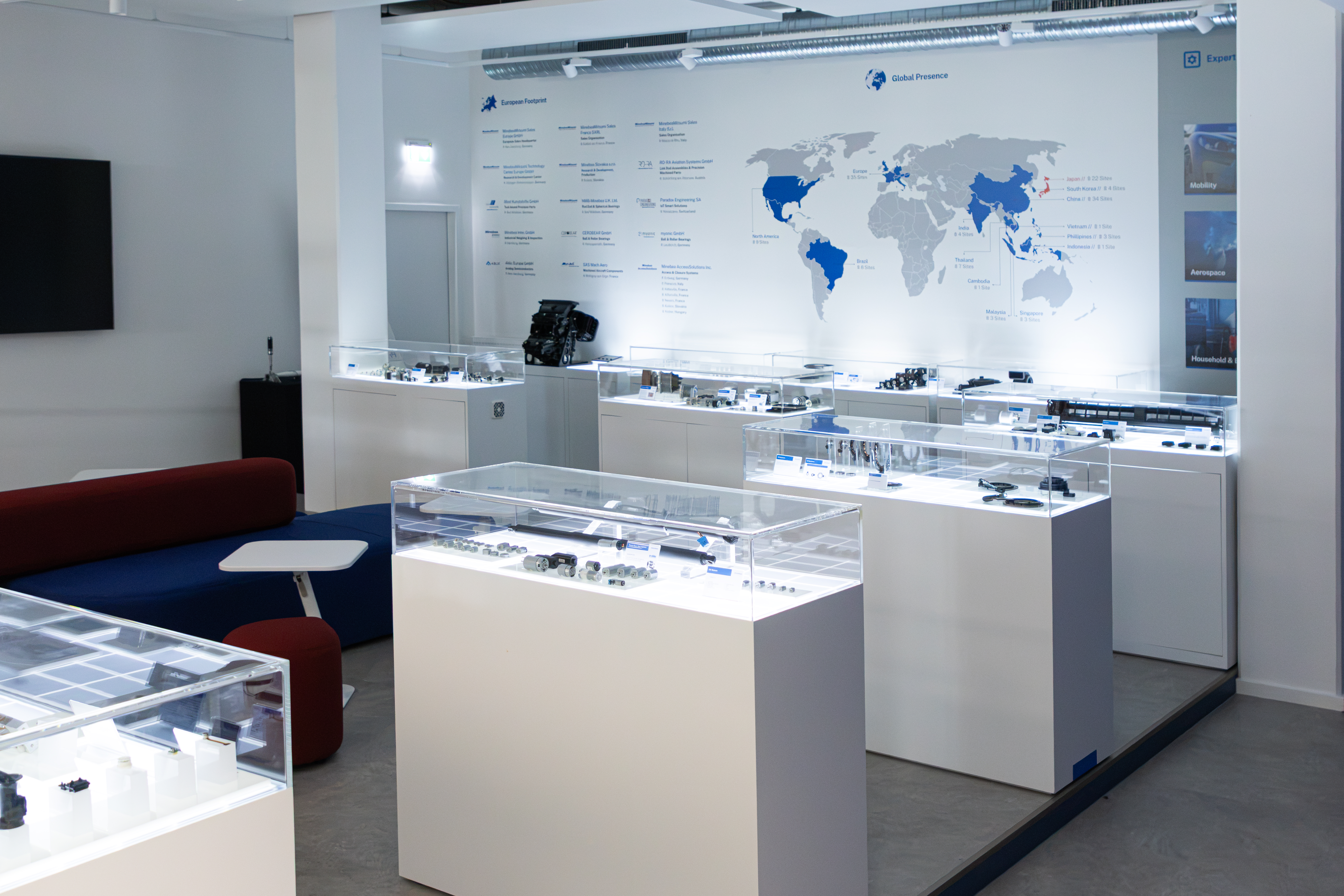 Showroom mit Produkten 